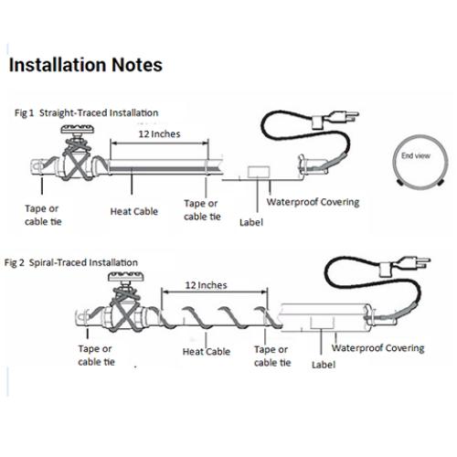 Smart Heat Trace with 110-volt cord - Select Length 3' to 100'